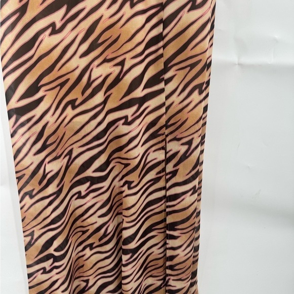 Louna Mesh Animal Tiger Print Sleeveless Women Small Mobwife Cocktail Modo Dress - Picture 5 of 9